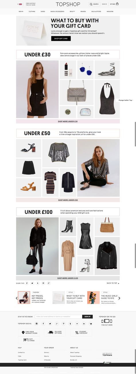 topshop christmas/gift guide landing page xmas 2015 Gift Guide Design, Christmas Campaign, Fashion Newsletter, Gold Holiday, Newsletter Design, Christmas Gift Guide, Christmas Fashion, Holiday Gift Guide, Page Design