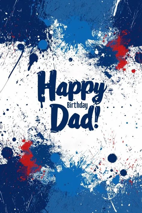 Free Happy Birthday Dad Kids Cartoon Characters, Happy Birthday Husband, Happy Birthday Son, Happy Birthday Template, To My Dad, Happy Birthday Dad, Birthday Party Celebration, Greeting Card Template, Birthday Template