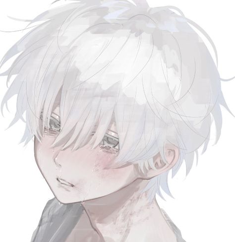 Cute Boy Pfp Anime, White Hair Boy Art, Anime White Hair Boy, Boy With White Hair, Persona Anime, Boy Character, Anime Drawings Boy, Dark Anime, Boy Art