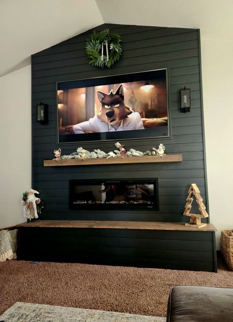 Fireplace And Tv, Family Room Makeover, Kids Basement, Bar Basement, Fireplace Built Ins, Living Room Decor Fireplace, Fireplace Remodel, Diy Fireplace, Home Fireplace