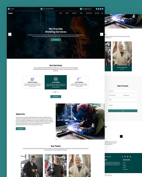 Free Welding Service Website Template Metal Website Design, Industrial Website, Welding Services, Html Design, Unique Web Design, Service Website, Company Portfolio, Website Design Wordpress, Website Business