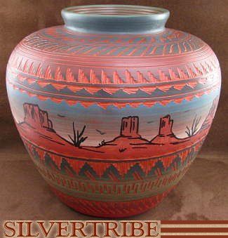 Native American Landscape, Landscape Pottery, Southwest Pottery, Native Pottery, Navajo Pottery, American Indian Pottery, Native American Decor, Pottery Patterns, American Landscape