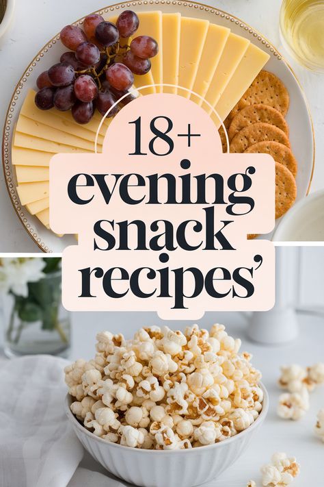 Satisfy your hunger with these fun evening snack ideas that are super simple to make. Whip up cheesy nachos tasty popcorn crispy veggies with dip or sweet fruit bites. These recipes are perfect for movie nights or gatherings. Treat your taste buds to something delicious tonight! Happy snacking! Best Movie Snacks, Mid Night Snack Ideas, Snacks For Girls Night, Healthy Night Time Snacks, Evening Snack Ideas, Girls Night Snacks, Fast Snacks, Easy Evening Snacks, Crispy Veggies