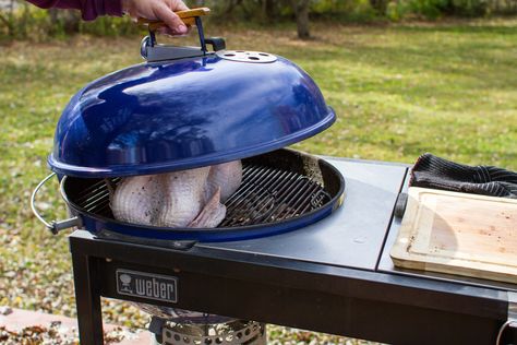 What Size Turkey Will Fit In My Grill? | Burning Questions | Weber Grills Temp To Cook Turkey, Weber Grill Recipes, Turkey Whole, Grilled Turkey Recipes, Hey Grill Hey, Weber Charcoal Grill, Weber Grills, Weber Kettle, Grilling Ideas