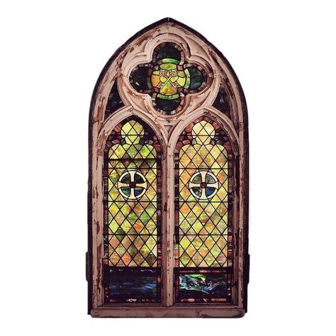 Antique Late 19th Century Gothic Revival Style Stained Glass Window Gothic Revival Cottage, 19th Century Gothic, Victorian Windows, Glass Window Decals, Antique Stained Glass Windows, Stained Glass Windows Church, Window Stained, Gothic Windows, Ap Studio Art