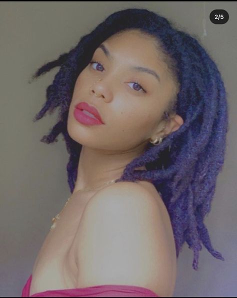 Indigo Locs Black Women, Locs Black Women, Natural Crown, Loc Goddess, Thick Locs, Natural Locs, Locs Styles, Beautiful Locs, Beauty Hair Color