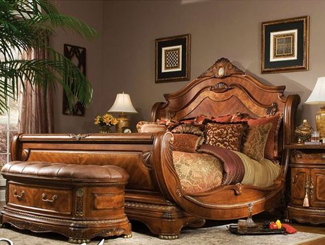 traditional bedroom furniture Wayfair Bedroom, Wood Sleigh Bed, Traditional Bedroom Furniture, Sleigh Bed Frame, Sleigh Bedroom Set, Sleigh Bed, Sleigh Beds, Traditional Bedroom, Wooden Bed