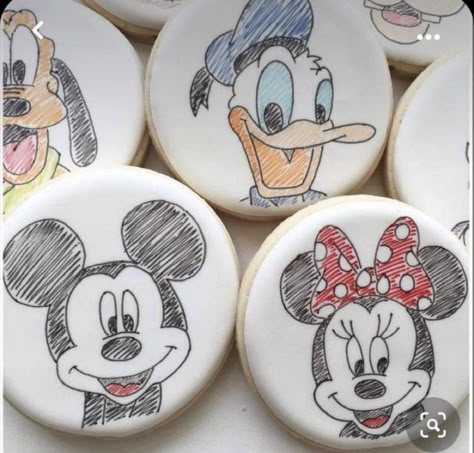 Friends Cookies, 4de Verjaardag, Minnie Mouse Cookies, Minnie Mouse Birthday Party Decorations, Mickey Mouse Cookies, Disney Cookies, Disney Birthday Party, Paint Cookies, Sugar Cookie Designs