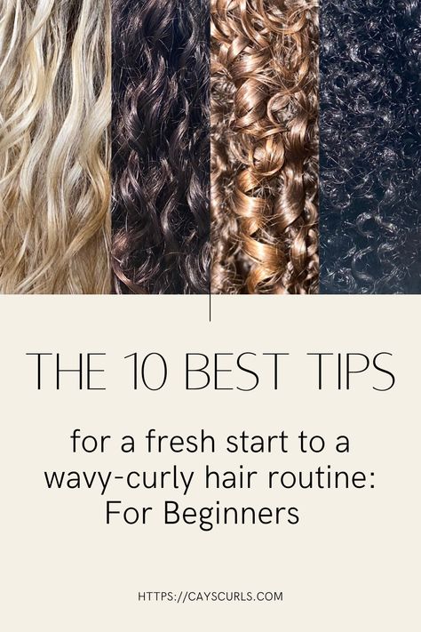 10 tips for a fresh start to a curly girl routine. First things you should know before you transition Tips For Wavy Curly Hair, How To Get My Curly Hair Back Natural Curls, How To Care For Naturally Curly Hair, How To Defrizz Curly Hair Diy, Easy Curly Hair Routine For Beginners, Products To Straighten Curly Hair, How To Take Care Of Wavy/curly Hair, How Do I Know If I Have Curly Hair, How To Train My Hair To Be Curly