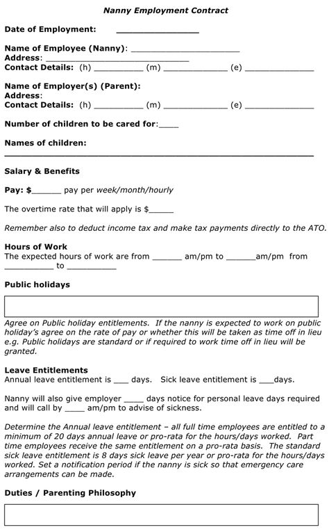 Nanny Employment Contract Babysitting Contract Template, Nanny Agency Business Plan, Nanny Binder Printables Free, Nanny Application, Babysitting Contract, Nanny Contract Template, Nanny Binder, Babysitter Checklist, Nanny Contract