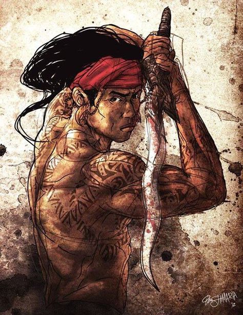 ESKRIMA WARRIOR- A phil. legendary and myths Kali Martial Art, Traditional Filipino Tattoo, Martial Arts Tattoos, Philippine Mythology, Filipino Martial Arts, Filipino Tattoos, Filipino Art, Philippine Art, Filipino Culture