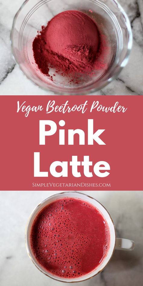 pink latte recipe Beetroot Powder Uses, Beet Root Powder Smoothie, Beetroot Powder Smoothie, Beet Root Powder Recipes, Beetroot Powder Recipes, Beet Powder Recipes, Beet Latte, Beetroot Latte, Beet Root Powder