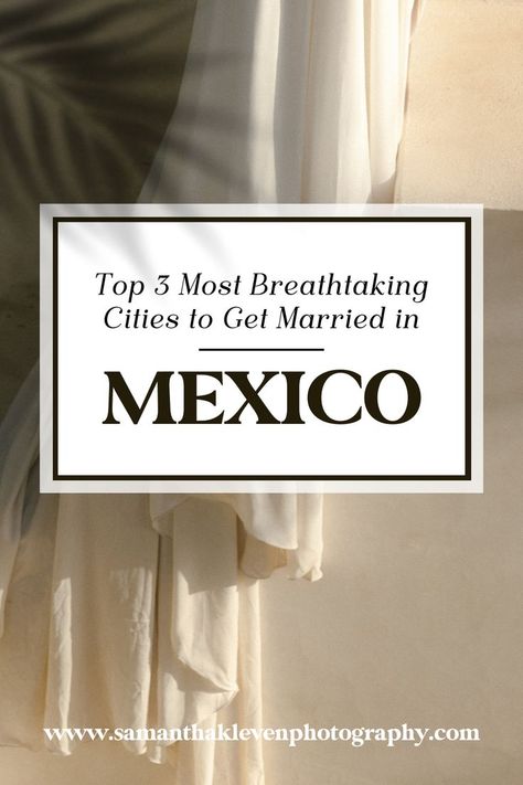 This is your SIGN to ELOPE in Mexico!
If you have always wanted a destination wedding, Mexico is for you!!! Mexico is the perfect elopement location because of its white sandy beaches, beautiful bright blue oceans, and sunny tropical vibes!! Check out the top destination locations for your Mexico elopement below! Mexico City Wedding, How To Get Married, Mexico Elopement, Wedding Mexico, Wedding In Mexico, Destination Wedding Mexico, Wedding Location, Elopement Locations, Destination Elopement