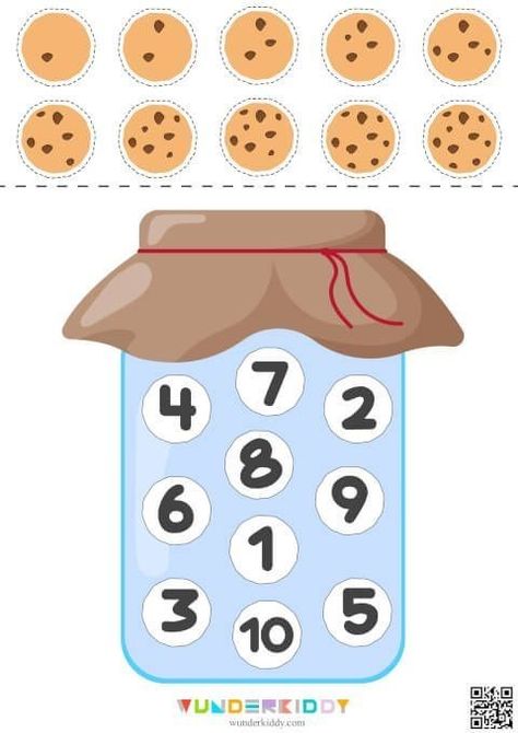 Who Took The Cookies Activities, Number 1 To 10 Activities, Cookie Counting Printable, Who Took The Cookie From The Cookie Jar, Numbers Activities For Preschool, Numbers Worksheet For Kindergarten, Math For Kindergarten Worksheets, Counting Worksheets Preschool, Counting Activity Preschool