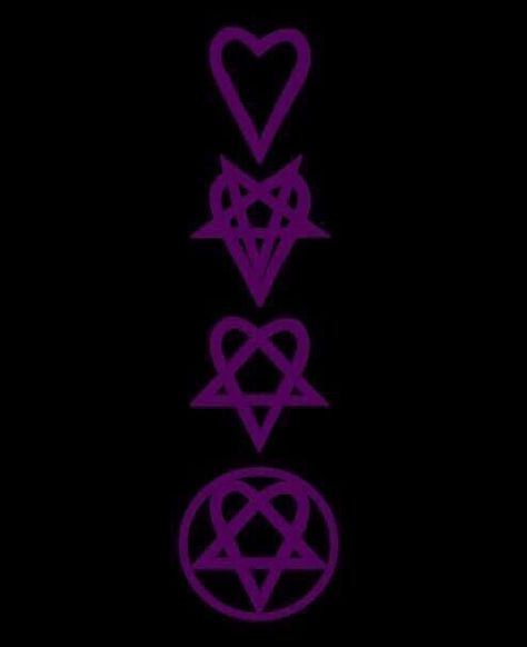 Heart Pentagram Carti, Heartagram Tattoo Design, Him Tattoo Heartagram, Heartagram Aesthetic, Purple Goth Aesthetic, Heartagram Tattoo, Cyberghetto Aesthetic, Wiccan Wallpaper, Heart Pentagram