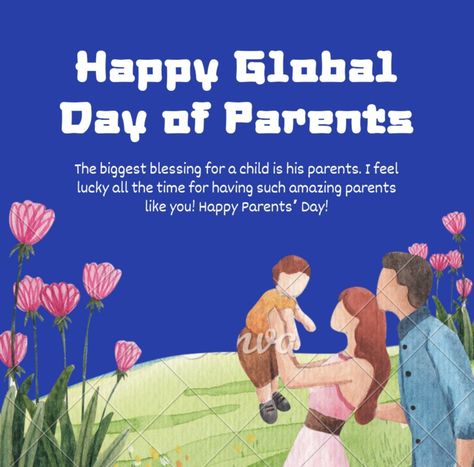 Parents Day Poster, Mother Day Template, Happy Parents Day, Global Day Of Parents, Quotes For Parents, Download Quotes, Day Template, Twitter Posts, Happy Parents