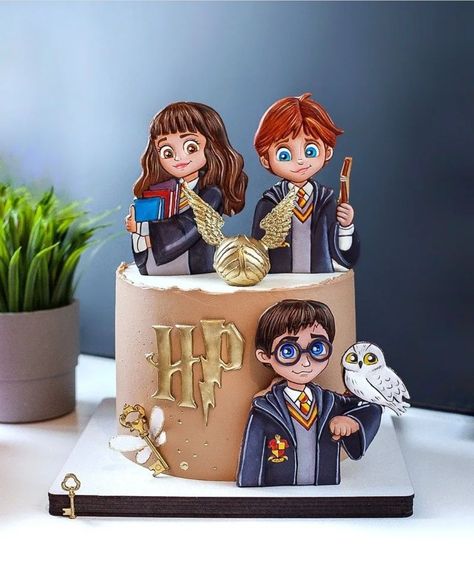 Harry Potter Cake Design, Hari Poter, Hp Cake, Harry Potter Theme Cake, Harry Potter Desserts, Doll Cake Designs, Fab Cakes, Harry Potter Birthday Cake, Harry Potter Poster