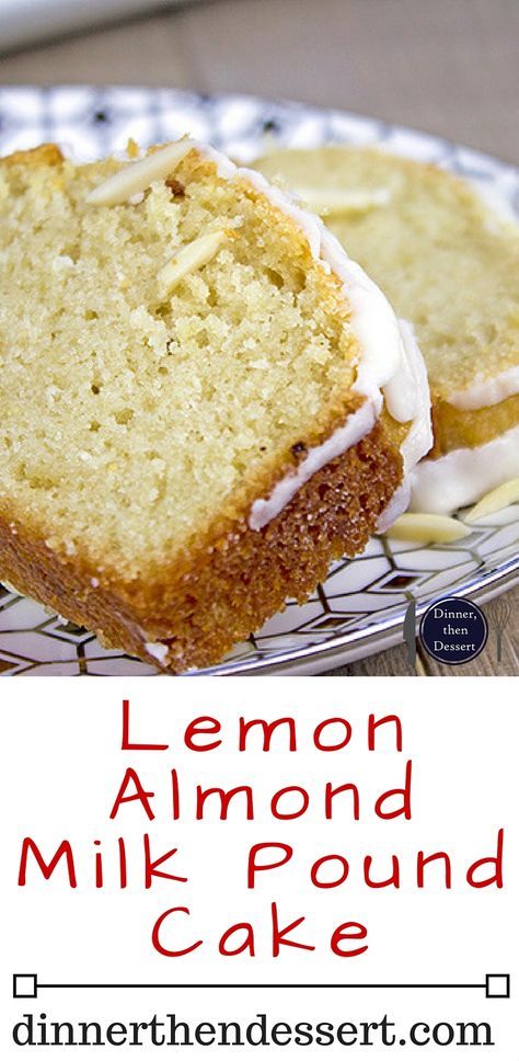 Almond Milk Baking Recipes, Recipes Using Almond Milk Baking, Almond Milk Cake Recipes, Desserts With Almond Milk, Almond Milk Recipes Baking, Recipes With Almond Milk, Dairy Free Chocolate Frosting, Iced Lemon Pound Cake, Almond Milk Recipes