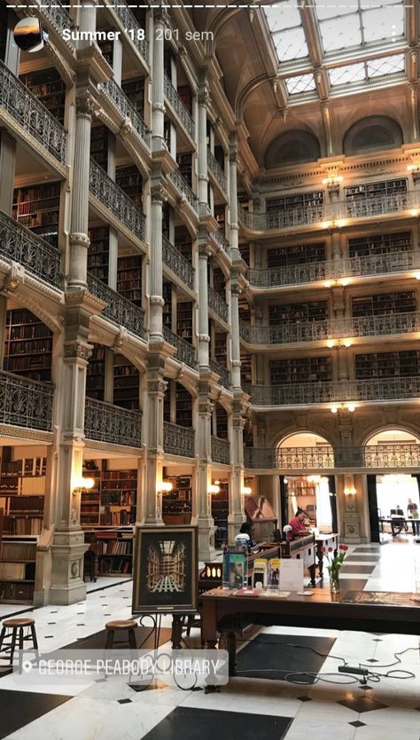 George Peabody Library, Peabody Library, Library Architecture, Library Aesthetic, Aesthetic Moodboard, Studying Inspo, Architecture Interior Design, Architectural Inspiration, Architecture Interior