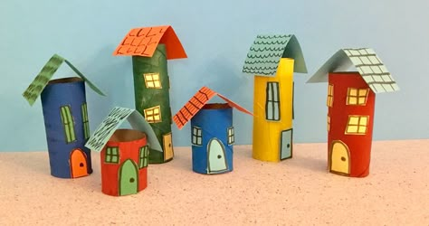 Let little engineers design their very own color-filled city. House Craft Preschool, Craft Box Subscription, Building Crafts, Mini City, Preschool Arts And Crafts, Daycare Activities, Art N Craft, Preschool Learning Activities, Themed Crafts