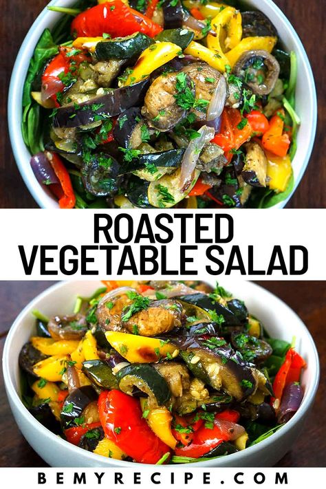 Roasted Vegetable Salad That Goes with Just About Anything Roast Veggie Salad, Roasted Veggie Salad Recipes, Vegetable Salad Ingredients, Roasted Veg Salad, Veg Salad Recipes, Picnic Salad, Roasted Veggie Salad, Veggie Salad Recipes, Roasted Vegetable Salad