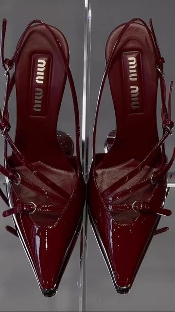 Wine Red Heels, Miu Miu Kitten Heels, Miu Miu Aesthetic, Cherry Red Aesthetic, Aesthetic Dark Feminine, Wine Heels, Red Kitten Heels, Brand Moodboard, Heels Luxury