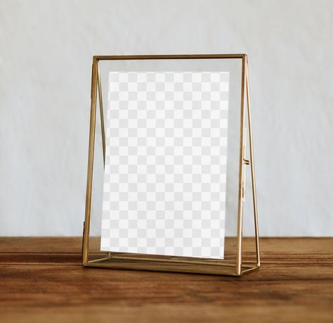 Gold Picture Frame, Mockup Frame, Png Aesthetic, Frame Png, Table Frame, Gold Picture Frames, Gold Table, Transparent Design, Rustic Interiors