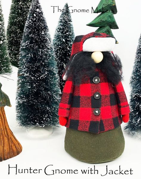 HUNTER Gnome Sewing Pattern Gnome Tutorial Deer Hunting - Etsy Gnome Coat Pattern, Hunting Hat, Gnome Tutorial, Small Boutique, Church Events, Deer Hunting, Coat Patterns, Felt Ornaments, Christmas Crafts Diy