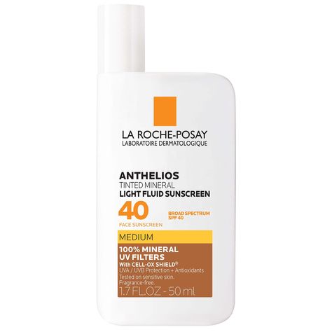 Anthelios Tinted Mineral Sunscreen is now available in four flexible shades: Tinted, Medium, Medium-Deep, and Deep. Formulated with iron oxides, this 100% mineral sunscreen has a subtle, blendable tint that leaves a healthy glow without white cast when worn alone. The gentle, non-greasy texture also provides a smooth base for makeup application on all skin types to help you achieve your desired end look. Formulated with Cell-Ox Shield Technology® for broad spectrum UVA/UVB protection and powerful antioxidant protection. This mineral sunscreen is suitable for sensitive skin and has been dermatologist-tested for safety. Despite misconceptions, individuals with deeper pigmented skin are also susceptible to skin cancers, including its deadliest form of melanoma. * This sunscreen decreases the Tinted Mineral Sunscreen, Pigmented Skin, Hair Care Tools, Body Sunscreen, Skin Care Shopping, Mineral Pigments, Layers Of Skin, Mineral Sunscreen, Roche Posay