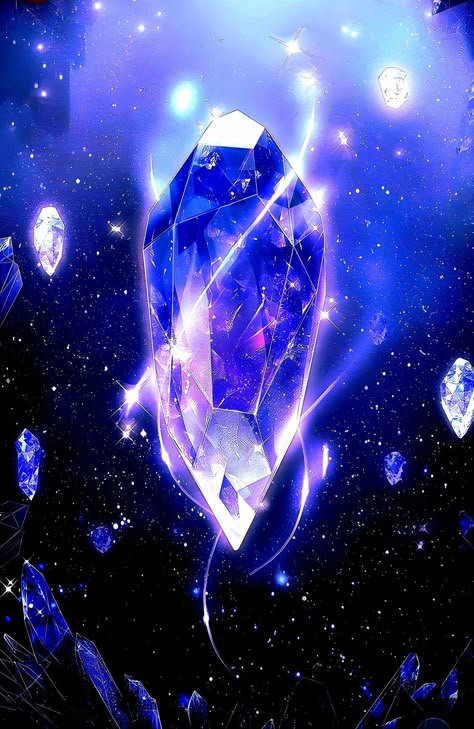 Diamond Aesthetic Blue, Magic Gemstones Fantasy Art, Mirror Selfie With Flash, Galaxy Diamond, Crystal Background, Fantasy Star, Celestial Crystal, Star Crystal, Super Powers Art