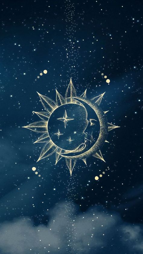 Sun And Moon Phone Wallpaper, Sun And Moon Wallpaper, Carmen Sandiego, Sun Moon Stars, Celestial Art, Wallpaper Patterns, Phone Wallpaper Patterns, Dark Moon, Moon Stars