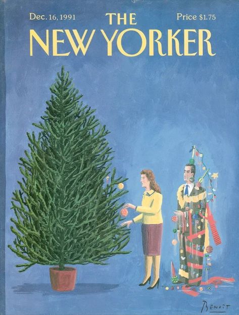 Dec 16 1991. Innis December 16 1991, The New Yorker December, New Yorker December, Vintage New Yorker, The New Yorker Magazine, New Yorker Magazine, New Yorker Covers, Christmas Cover, Winter Pictures