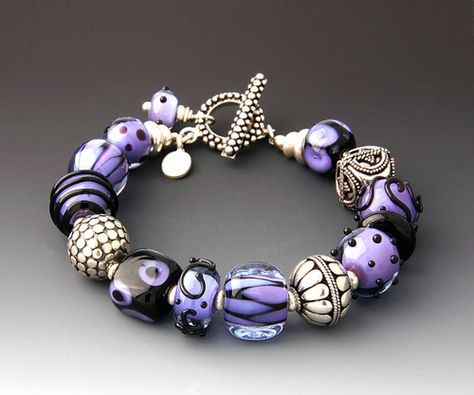 Lampwork Bracelets, Grandmother Jewelry, Candy Bracelet, Lampwork Jewelry, Jewelry Design Inspiration, Beads Bracelet Design, Bracelets Diy, Jewelry Tags, Artful Home