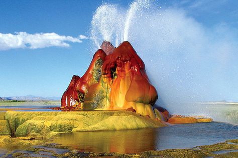 127 Cool and Unusual Things to Do in Nevada - Atlas Obscura Fly Geyser Nevada, Black Rock Desert Nevada, Fly Geyser, Black Rock Desert, Mysterious Places, New Zealand Travel, Black Rock, Places Around The World, Bolivia