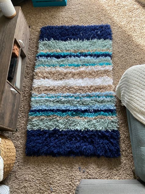 Handmade Latch Hook Shaggy Rug How To Make A Latch Hook Rug, Diy Latch Hook Rug, Diy Latch Hook, Make Your Own Latch Hook Yarn Rug, Latch Hook Rug Backing, Latch Hook Rug Kit, Making Rugs, 70s Latch Hook Rugs, Diy Rugs