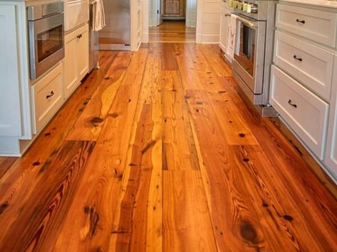 Diy Hardwood Floors, Mid Century Modern House Plans, Pine Wood Flooring, Pine Flooring, Heart Pine Flooring, Heart Pine, Pine Floors, Modern House Plans, Floor Finishes