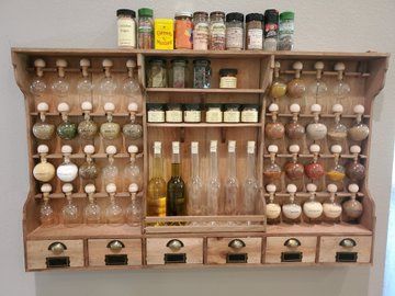 AtomicMarshmallow on Twitter: "I don't know if my new spice rack makes me feel like an old timey apothecary or that I'm in a Ghibli movie, but either way, I LOVE IT https://t.co/X44n5sMHel" / Twitter Witchy Kitchen, Witchy Room, Kitchen Spice Racks, Diy Kitchen Renovation, Future Apartment Decor, Spice Cabinet, Spice Storage, Interior D, Spice Rack