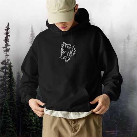 Embroidered Wolf Hoodie Sweatshirt Fleece Hoodie Camping Hoodie for Wolf Lovers Hiking Hoodie for Nature Lovers Wolf Embroidery Hoodie Tops by SunAndRane on Etsy Hiking Hoodie, Wolf Embroidery, Wolf Hoodie, Camping Hoodie, Hoodie Aesthetic, Heart Icon, Embroidery Hoodie, Fabric Waste, Kangaroo Pouch