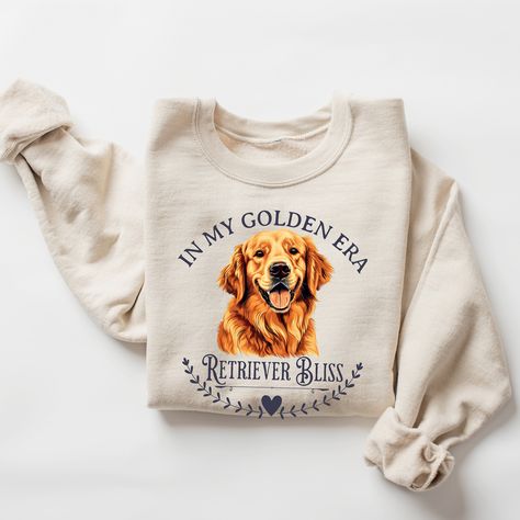 Golden Era Retriever Dog Sweatshirt Valentine Gift For Dog Lover Present For Dog Mom and Dad Goldie Dog Valentines Day Shirt Golden Lovers by CustomGiftsByCarmen on Etsy Presents For Dog Lovers, Golden Retriever Owner, Mom And, Chien Golden Retriever, Dog Mom Tee, Mom Wardrobe, Mom Sweater, Gift For Dog Lover, Valentines Day Shirt