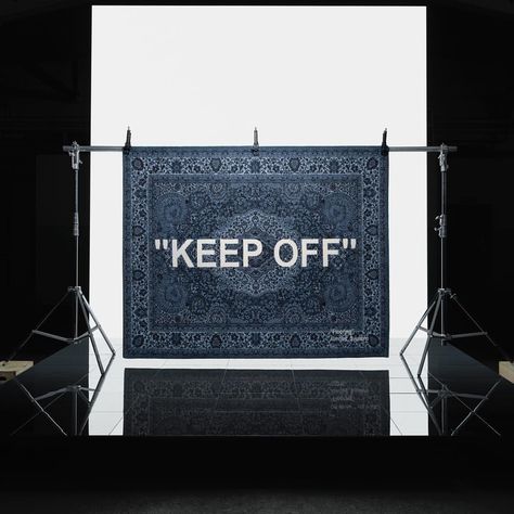 Off White Virgil Abloh, Ikea Rug, Off White Virgil, Art Rugs, Book Presentation, Dark Fairycore, Graphic Novel Art, Virgil Abloh, Design Graphique