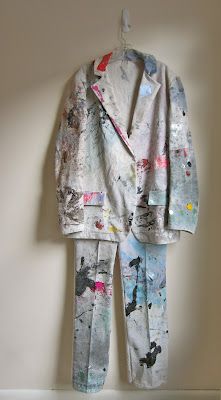 Painter Outfit, Creative Clothes, Creative Textiles, Denim Projects, Artist Outfit, Drop Cloth, Upcycled Fashion, Painted Clothes, Fashion Project