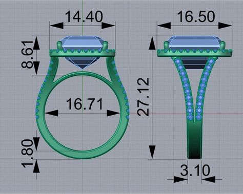 Emerald Engagement Ring Split Shank Ring 9ct Emerald Cut | Etsy Hong Kong Rhino Tutorial, Engagement Ring Split Shank, Ring Drawing, Ring Sketch, Ring Guide, Jewellery Design Sketches, Jewelry Design Drawing, Fancy Jewellery Designs, Split Shank Ring