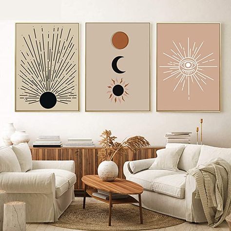 Moon Canvas, Wal Art, Moon Wall Art, Wall Canvas Painting, Line Art Print, Artwork For Living Room, Canvas Home Decor, Landscape Artwork, Artwork Pictures