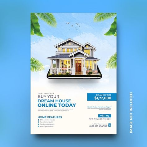 Poster Real Estate, Poster Promotion, House Poster, Estate House, Social Media Post Template, House Property, Selling Your House, Real Estate Houses, Post Templates