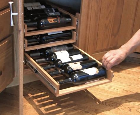 25 Stylish Ways to Store Wine | Houzz UK Small Kitchen Organization, Drawer Inserts, Wine Shelves, Wine House, Future Kitchen, Cheap Wine, Wine Rack Wall, Wine Cellars, Diy Wine Rack