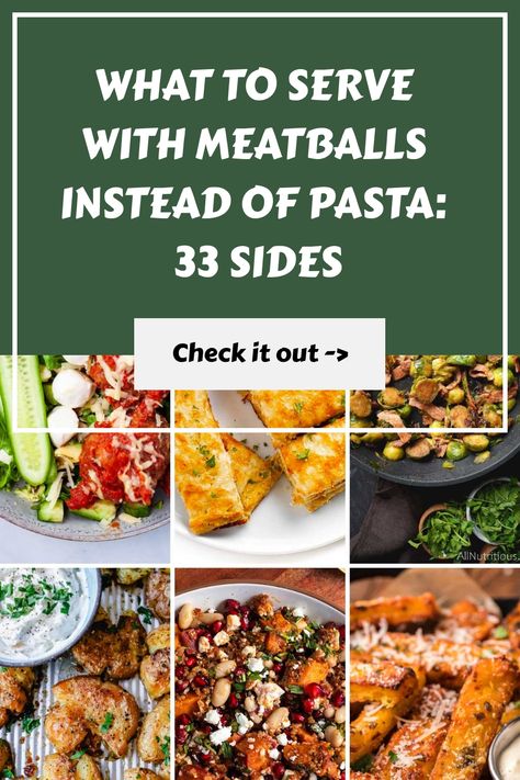 From refreshing salads, healthy side dishes, and crowd-pleasing pairings, try these great dishes to enjoy tender meatballs in a whole new way. Side For Meatballs, Meatballs Sides Dishes, Meatball Pairings, What To Serve With Meatballs, Meatball Side Dishes, Healthy Meal Ideas For Dinner, Ideas For Dinner Easy, Dinner Easy Healthy, Meal Ideas For Dinner