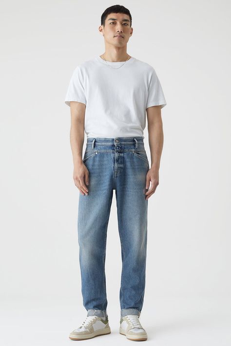 How To Style Baggy Jeans, Black Baggy Jeans, Jeans And T Shirt Outfit, Off White Jeans, Baggy Jeans Outfit, Jeans Outfit Men, Looks Jeans, Silver Necklace Chain, Jeans Claro