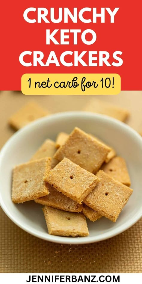 This crispy keto cracker recipe only uses 2 simple ingredients and they can be any flavor you like. With a little bit of effort, you can have homemade crackers so much better than any store bought version. Much less ingredients, too! Wildfit Spring, Keto Munchies, Keto Cracker, Autumn Bates, Low Carb Crackers Recipes, Keto Bakery, Keto Crackers Recipe, Keto Crackers, Spring Appetizers