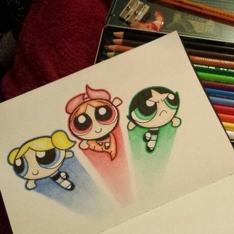 رسم كاريكاتير, Bubble Drawing, Harry Potter Art Drawings, Bff Drawings, Girl Drawing Sketches, Powerpuff Girl, The Powerpuff Girls, The Powerpuff, Simple Cartoon