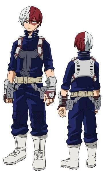 Todoroki Character Sheet, Mha Characters Full Body Pic, Todoroki Halloween Costume, My Hero Todoroki, Todoroki Costume Redesign, Todoroki Inspired Outfit, Todoroki Hero Suit, Todoroki Full Body Picture, My Hero Academia Characters Design